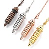 Brass Dowsing Pendulum Big Pointed Bullet Pendants KK-H491-09-1