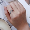 Simple Style Cute 925 Sterling Silver Wing Cuff Rings FS-WG9C3E6-01-2