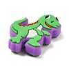 Cartoon Dinosaur Food Grade Eco-Friendly Silicone Focal Beads SIL-Q022-05A-2