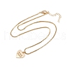 Brass Angel Number Pendant Necklaces & Alloy Pendants Sets SJEW-P005-01G-5
