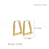 Stylish Stainless Steel Bamboo Hoop Earrings FW8059-2-3