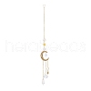 Glass Teardrop Big Pendant Decorations HJEW-M005-05C-G-2