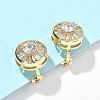 Brass Micro Pave Clear Cubic Zirconia Clip-on Earrings EJEW-A132-02A-G-2