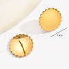 Elegant Irregular Stainless Steel Flat Round Stud Earrings EV2477-5