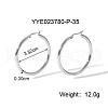 Exaggerated Stainless Steel Hoop Earrings HB2914-4-1