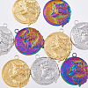 DICOSMETIC 18Pcs 3 Colors 304 Stainless Steel Pendants STAS-DC0013-38-3