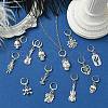 32Pcs 16 Style Alloy Pendant Locking Stitch Markers HJEW-CJ00044-6