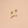 G23 Titanium Eyebrow Round Ball Curved Barbell Eyebrow Rings WGFD71D-45-2
