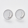 Brass Stud Earring Findings KK-N216-37P-03-NF-2