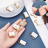 SUNNYCLUE 12Pairs 304 Stainless Steel Huggie Hoop Earrings EJEW-SC0001-24-3