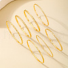 7Pcs 7 Styles Alloy Plain Bangles for Women FS-WGFB6BA-01-4
