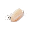 Natural Seashell Nuggets Charms PALLOY-JF02841-5