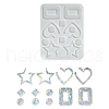 DIY Heart/Star/Rectangle Pendant Silicone Molds DIY-YW0008-03-1