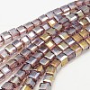 Electroplate Glass Beads Strands EGLA-D018-6x6mm-81-1