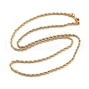 Brass Chain Necklace KK-B082-26G-1