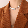 304 Stainless Steel Oval Link Chain Necklaces FS-WG7F0BE-04-1