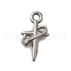 304 Stainless Steel Pendant Rhinestones Setting STAS-C119-20P-1