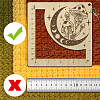Wooden Square Frame Crochet Ruler DIY-WH0537-002-3