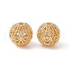 Brass Hollow Beads KK-P219-02G-2