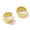 Brass Micro Pave Clear Cubic Zirconia Cuff Earrings for Women EJEW-I305-02G-2