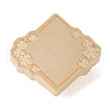 Geometric Leaf Frame Brass Stamp Heads AJEW-H149-03G-02-2