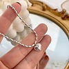 Heart Brass Charm Bracelets for Women FS-WGC35CA-01-3