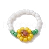3Pcs 3 Style Glass Seed Beaded Stretch Rings RJEW-JR00658-01-2
