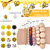   14 Styles Painted & Unfinished Natural Wood Beads WOOD-PH0002-43-2