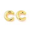 Brass Hollow Out Initial Letter Stud Earrings for Women EJEW-A044-01G-C-1