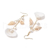 304 Stainless Steel Shell Shape Dangle Earrings EJEW-JE06382-02-4