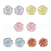 Resin Rose Stud Earrings EJEW-JE05267-1