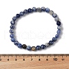 Natural Blue Spot Jasper Bead Stretch Bracelets X-BJEW-K212-A-039-3