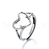 925 Sterling Silver Adjustable Finger Rings FS-WG45355-03-2