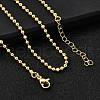 2.5MM Brass Ball Chain Necklaces NJEW-M108-04G-4