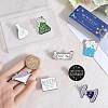 SUNNYCLUE 8Pcs 8 Styles Chemistry Theme Enamel Pins JEWB-SC0001-30-3