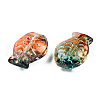 Transparent Spray Painted Glass Beads GLAA-N035-024-G01-3