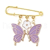 Butterfly & Flower Charm Alloy Enamel Brooches for Women JEWB-BR00144-01-1