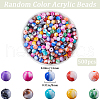 SOFPLATE 500Pcs Opaque Acrylic Beads SACR-SP0001-09-2