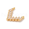Brass Micro Pave Clear Cubic Zirconia Charms X-KK-M294-23G-2