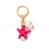 Starfish Synthetic Turquoise Pendant Decoration HJEW-TA00345-3