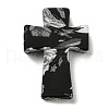 Cross with Flower Silicone Focal Beads SIL-G006-02G-2