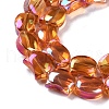 Electroplate Glass Beads Strands EGLA-Q128-06A-FR01-3