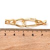 Brass Micro Pave Clear Cubic Zirconia Fold Over Clasps KK-U016-19G-3