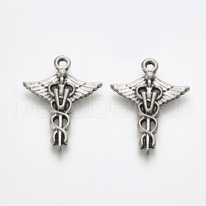 Tibetan Style Alloy Pendants TIBE-T010-27AS-RS-1