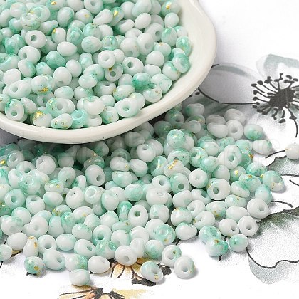 Baking Paint Glass Seed Beads SEED-F006-01A-08-1
