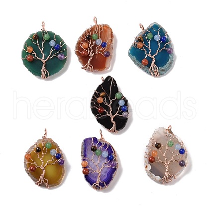 Natural Agate Big Pendants G-H274-06RG-1