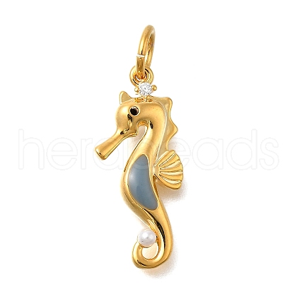 Brass Micro Pave Cubic Zirconia Pendants KK-U061-19A-G-1