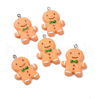 Christmas Opaque Resin Pendants RESI-E022-03P-01-1