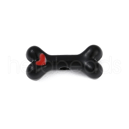 Rack Plating Spray Painted Alloy Enamel Beads PALLOY-P309-07A-1