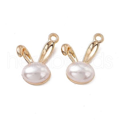 ABS Plastic Imitation Pearl Pendants PALLOY-K259-02G-1